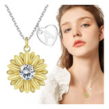 Joyeria Mujer Collare De Plata 925 Collares Girasol Dijes