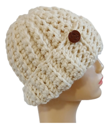 Gorro De Lana Abrigado Tejido A Mano Para Mujer