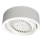 Plafon 1 Luz Ar111 Cardanico Redondo Blanco 16cm Haz & Light