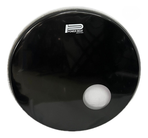 Parche 22  Power Beat Resonante Bdhd Negro Con Hueco 22/1h