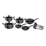 Batería 12 Piezas Super Cook Black Tefal