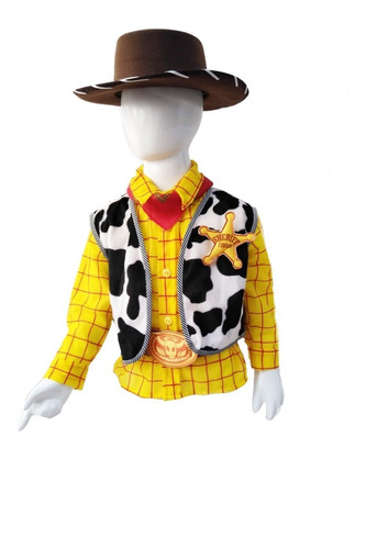 Disfraz Tipo Woody Toy Story Vaquero Con Sombrero Camisa Wsp