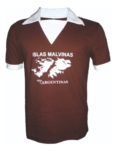 Camiseta De Platense Retro 1984 Marron Malvinas