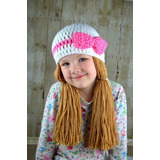 Gorro Cabello Muñeca Tejido Crochet 