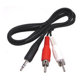 Cable Audio Estéreo Auxiliar Mini Plug Jack A 2 Rca 1,50m