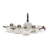 Conjunto Panelas Ceramic Life Smart 6 Peças Vanilla Brinox