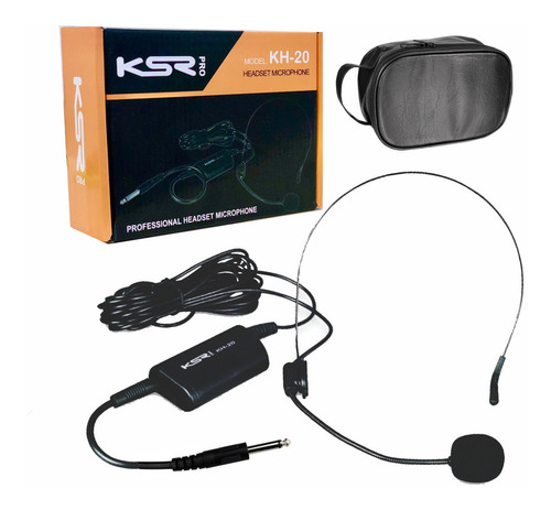 Microfone Headset Com Fio Ksr Pro Kh20 Tipo Leson Auricular