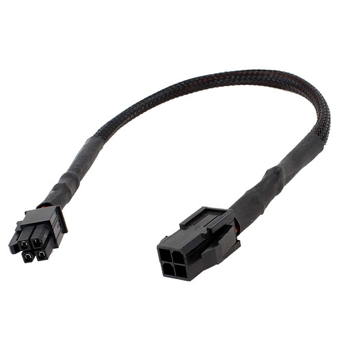 Extension Alargue Cable Atx De 4 Pin A Cpu Reforzado Mallado