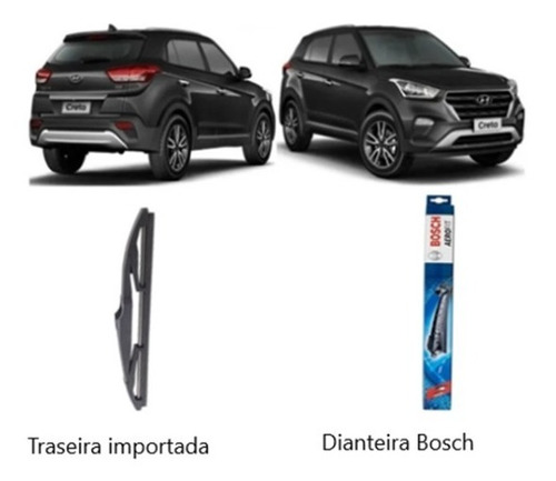Kit 3 Pçs Palheta Limpador Hyundai Creta 2018 2019 2020 2021