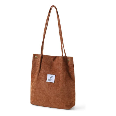 Bolsa De Hombro Grande De Lona Para Mujer, Ecológica, Reutil
