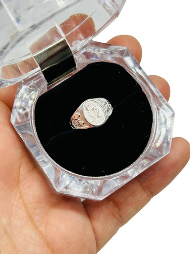 Anillo De Graduación Kinder Grueso Liso En Plata 925