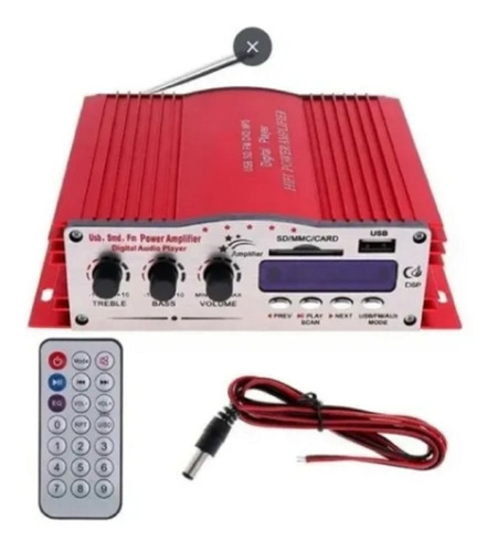 Radio Amplificado Fm Usb Mp3 Bluetooh Hogar Vehiculo 20wats