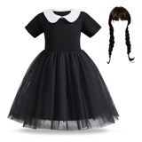 Vestido Wednesday Addams Para Niñas Y Niños, Ropa De Fiesta