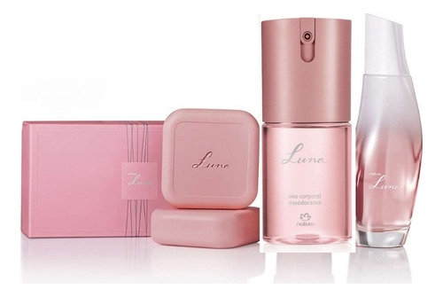 Kit Presente Feminino Perfume Luna Clássico Natura Com 3 Itens