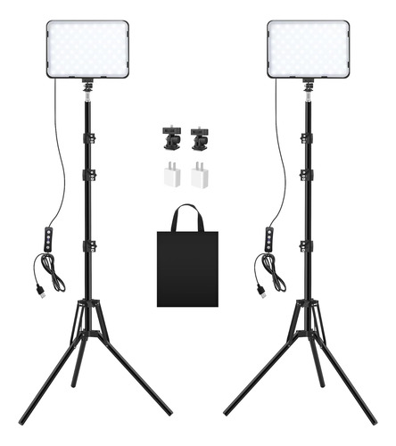 Paquete De 2 Kits De Iluminación De Video Para Fotografía, L