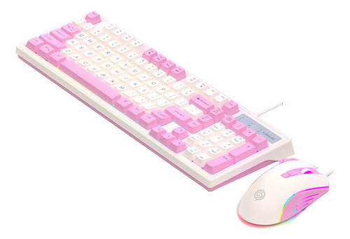 Teclado Gamer Mouse Com Fio E Retroiluminação Colorida