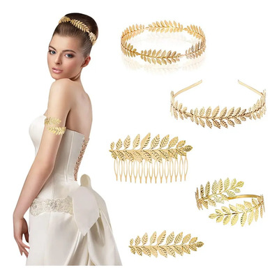 Diadema Con Forma De Laurel, Corona Romana, Diosa Griega, 5 | Envío gratis