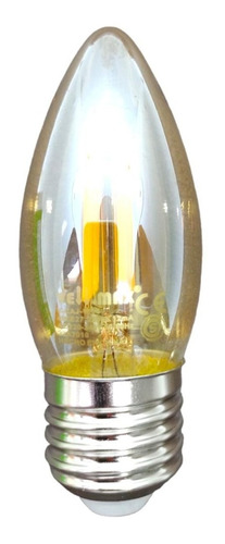 Lámpara Led Filamento Vela Retro Vintage E27 4w Bombilla X10