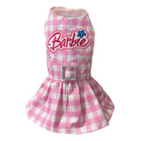 Vestido Ropa Para Perros Mascotas Disfraz Barbie Girl Rosa