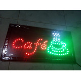 Aviso Led Café Luminoso 47×25 Cms