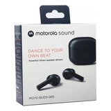 Audifonos Motorola Inalambrico Buds 065 Negro 17 Horas Ipx4 