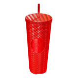 Vaso Starbucks Studded Navidad Rojo Metálico