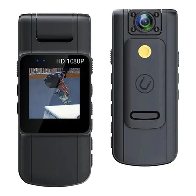 L11 Cámara Corporal 7 Horas Grabación 1080p Hd Videocámara, Seguridad Estabilizador Magnético Con Pantalla Color 1.54in \u002F Rotación Lente 180° \u002F Detección De Movimiento Pir | Envío gratis