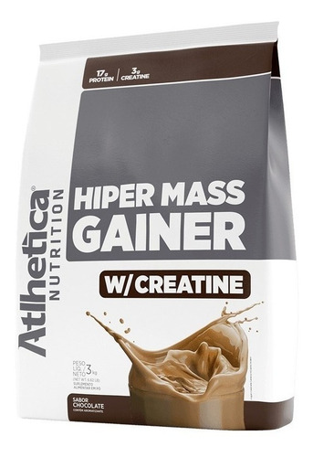 Hiper Mass Gainer (3kg) Chocolate Atlhetica Nutrition