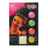 Kit Maquillaje Artistico Fluo Colores Disfraz Pintafan 