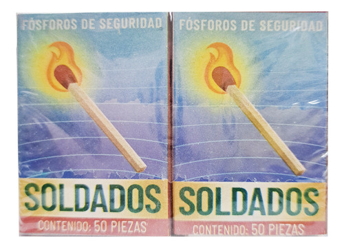 Paquete De 10 Cajitas De Cerillos Soldados De 50pzs C/u