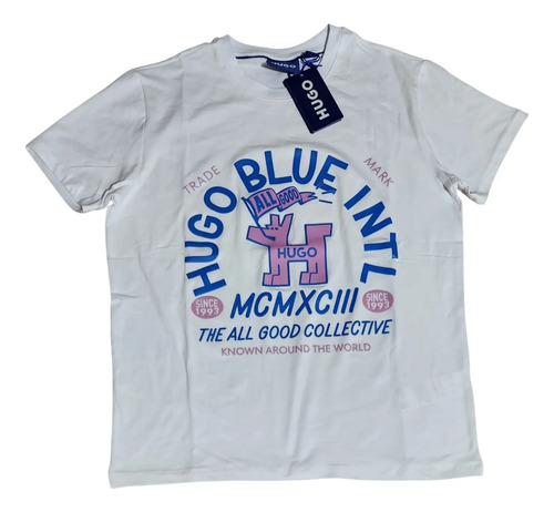 Playera Hugo Blue Para Hombre Con Diseño De Moda
