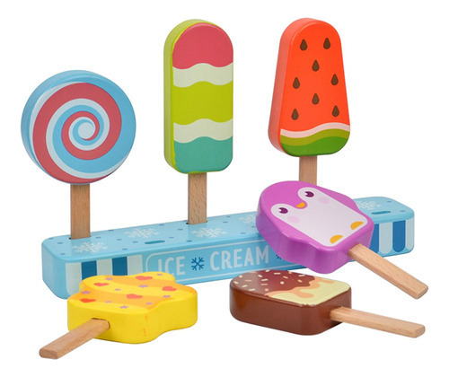 Set De Juego Simulado De Helado De 6 Piezas Pretend Play Kit