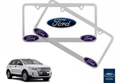 Par Porta Placas Ford Edge 3.5 2014 A 2018 Original