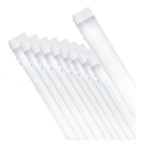 Tubo Led Regleta 75w/375w 120cm Luz Blanca 10 Piezas Pack Color Blanco