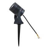 Estaca Led 10w Negro 64mm Luz Calida Ip65 Jardin Want