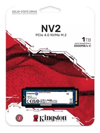 Ssd M.2 Kingston Nv2 1tb Nvme 2280 Pci-e Gen 4.0 3500mb/s