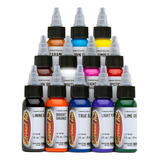 Kit De Tinta Para Tatuar Eternal Sample Set 12 Colors 1 Oz