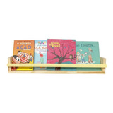 Prateleira Livro Infantil Montessori Em Pinus Fr Estr - 70cm