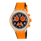  Reloj Swatch Yys4003 Hombre Feel Strong Naranja Original