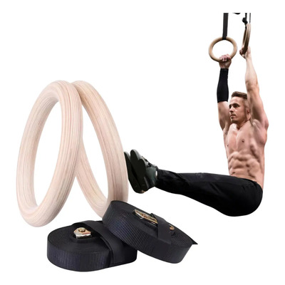 Anillos De Gimnasia Aros Madera Resistencia Espesad 32mm | Meses sin interés