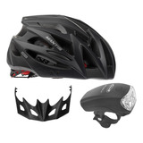 Casco Ciclismo Bicicleta Mtb Ruta + Luz Delantera Kit Combo