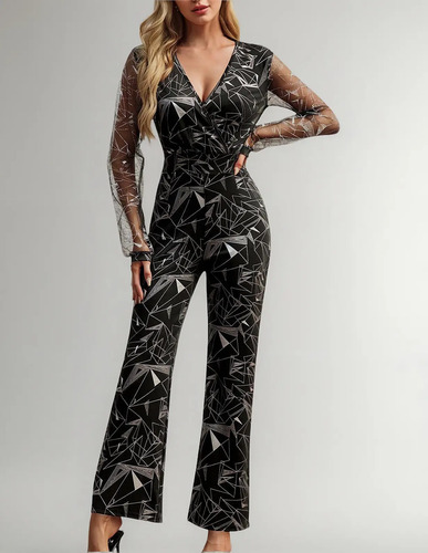 Mono A La Moda, Vestido De Noche, Pierna Recta, Pantalones P