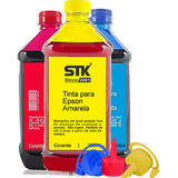 3 Refil Color Tinta Compatível Epson L375 L395 L3110 L3150