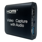 Capturadora De Video Usb 3.0 To Hdmi 4k Con Loop Y Audio