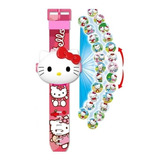 Reloj Digital Y Proyector Hello Kitty 