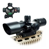 Mira Telescopica Rifle Caza Laser 2.5-10x40 Nocturna Red/gre