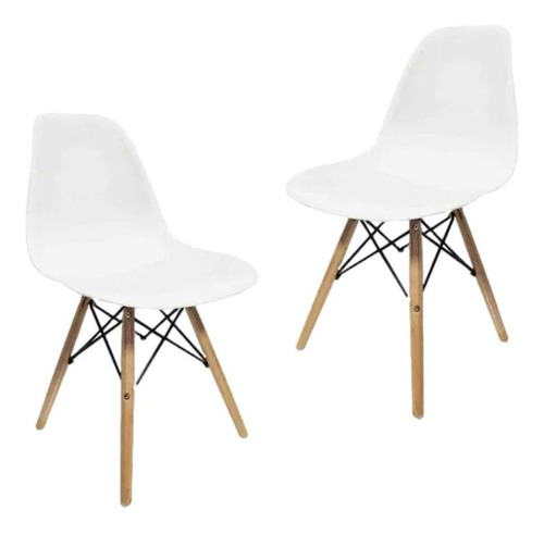 Sillas De Diseño Eames Living Comedor Set X 2 Unidades