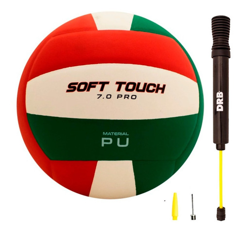 Pelota Voley Profesional Drb Pu + Inflador Doble Acción