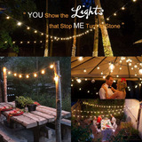 Guddl Outdoor String Lights 25feet Patio Lights With 27 G40