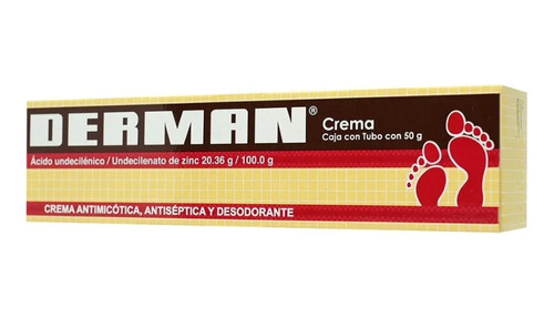 Derman Crema Antimicótica Antiséptica Y Desodorante Pies 50g